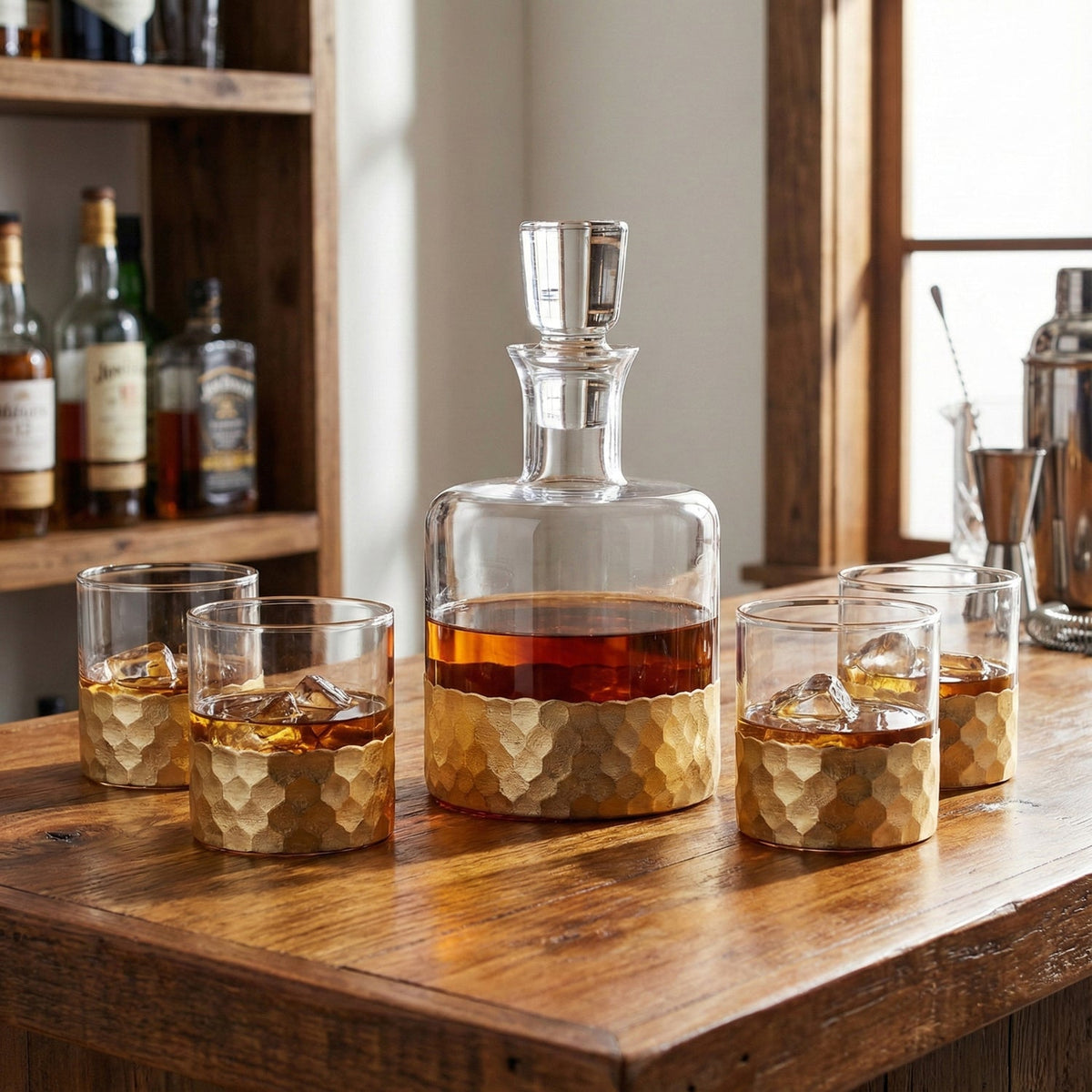 Daphne Gold 5 Pieces Whiskey Set