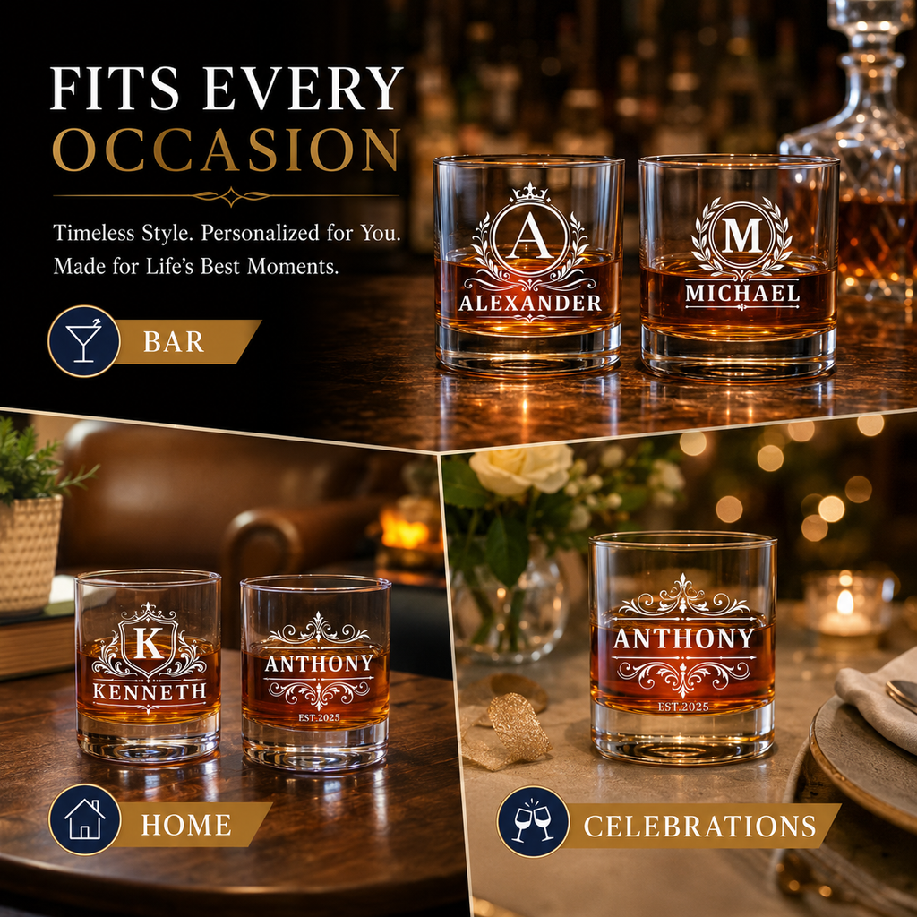 Personalized Whiskey Glasses