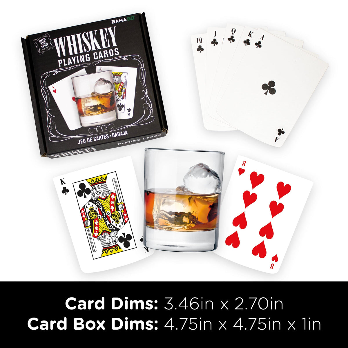 Whiskey Shaped Poker Playing Cards