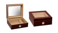 Cigar Humidor - Desktop with glass top, hygrometer and humidifier