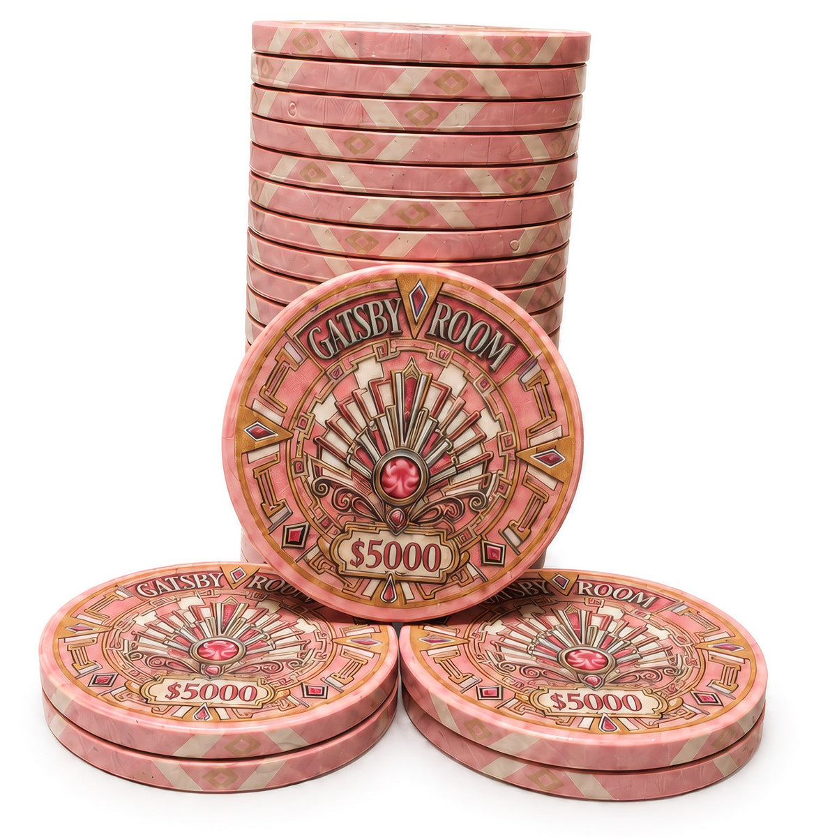Gatsby Room Ceramic Poker Chips - Pack of 25