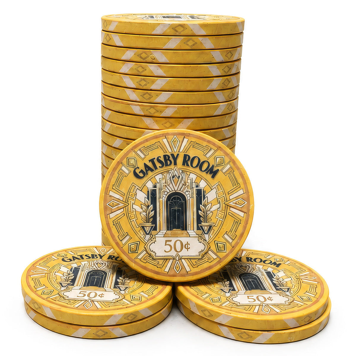 Gatsby Room Ceramic Poker Chips - Pack of 25