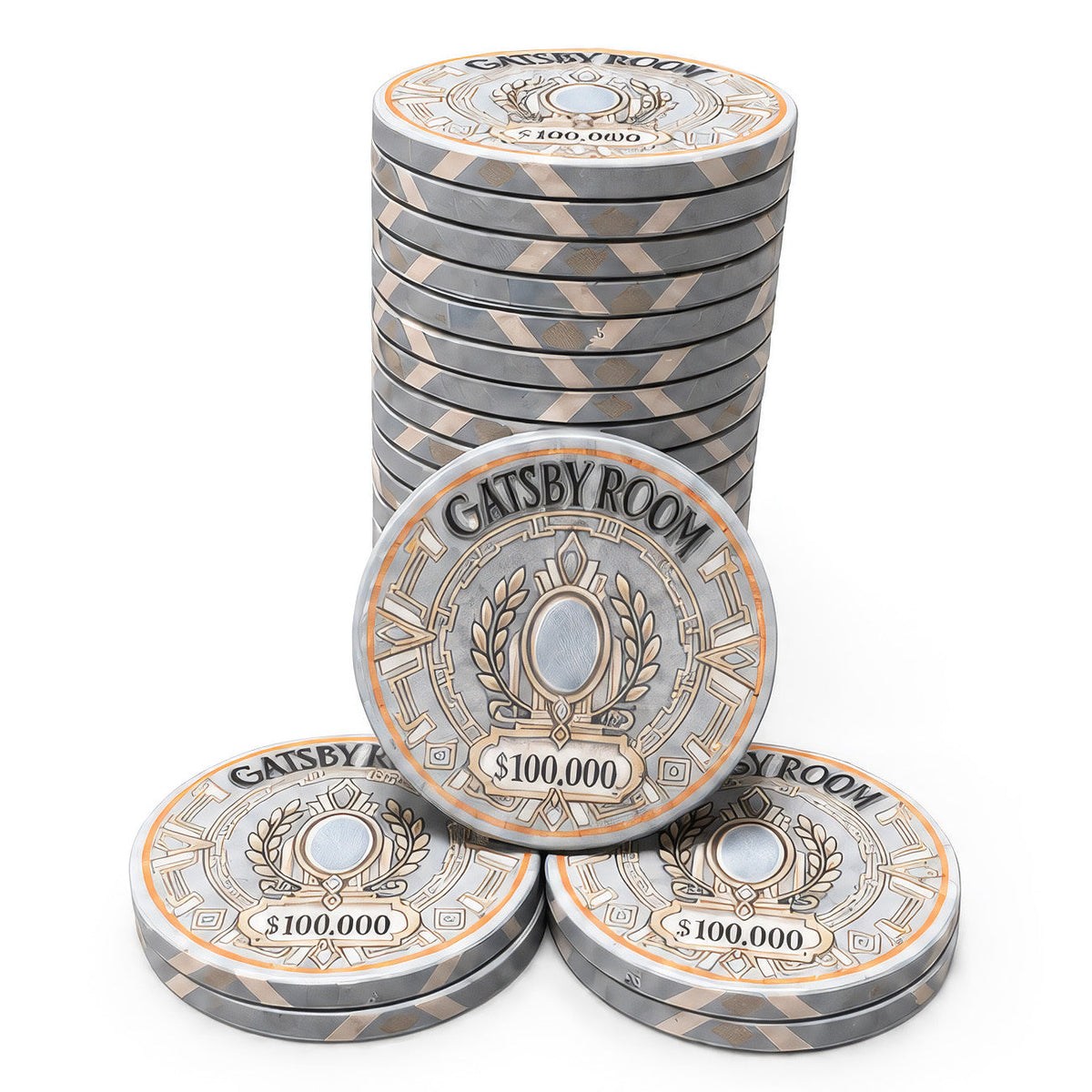 Gatsby Room Ceramic Poker Chips - Pack of 25