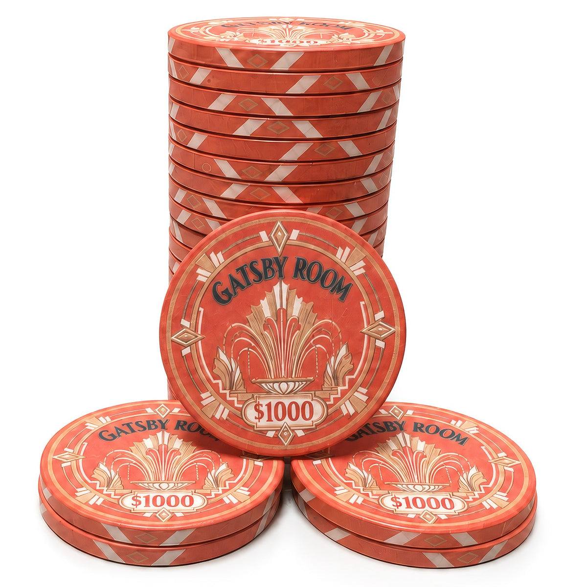 Gatsby Room Ceramic Poker Chips - Pack of 25