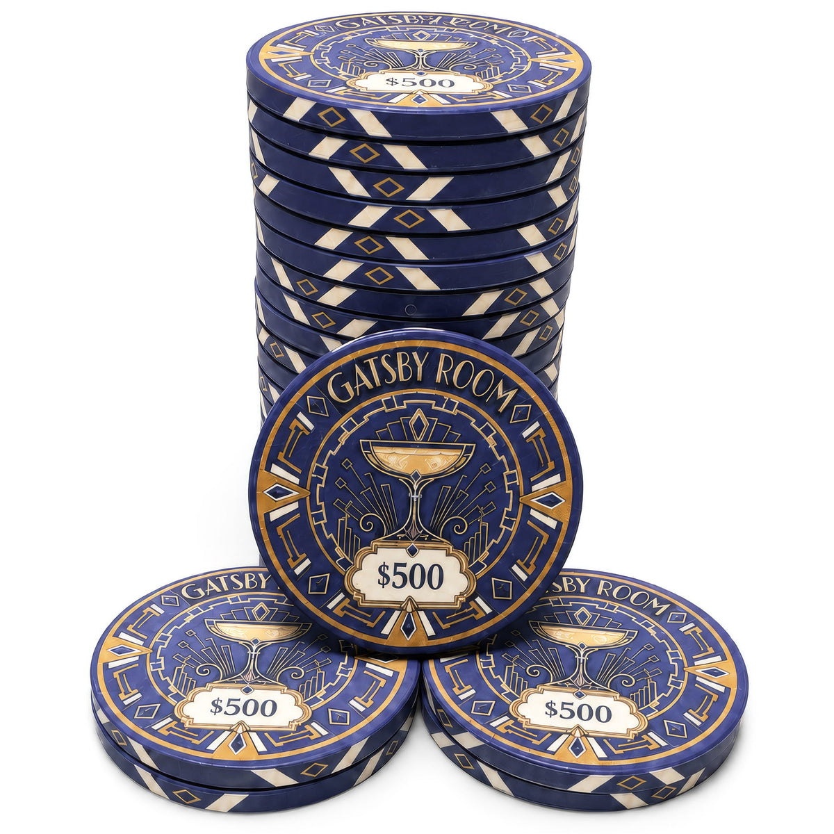 Gatsby Room Ceramic Poker Chips - Pack of 25
