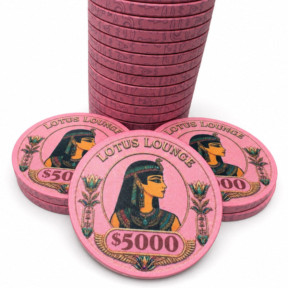 Lotus Lounge Ceramic Poker Chips - Pack of 25