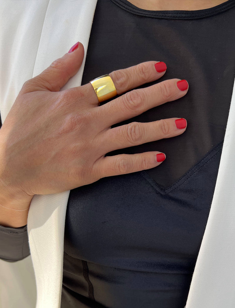 RICH Chunky Wide Cigar Band Ring