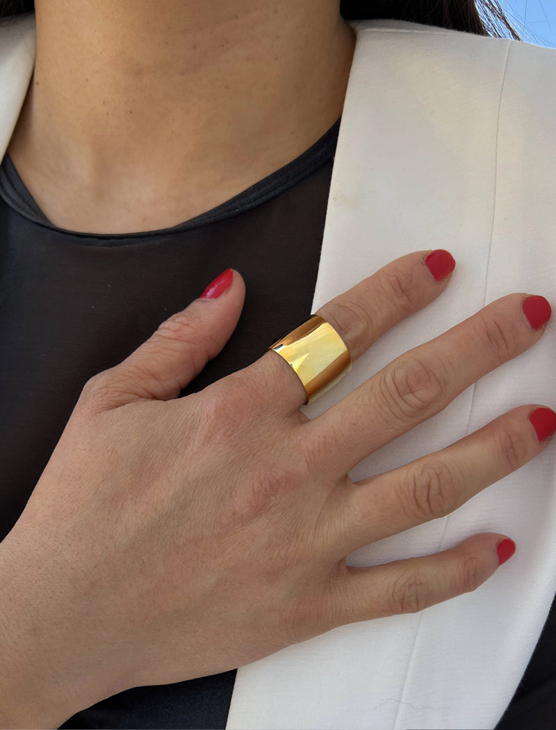 RICH Chunky Wide Cigar Band Ring