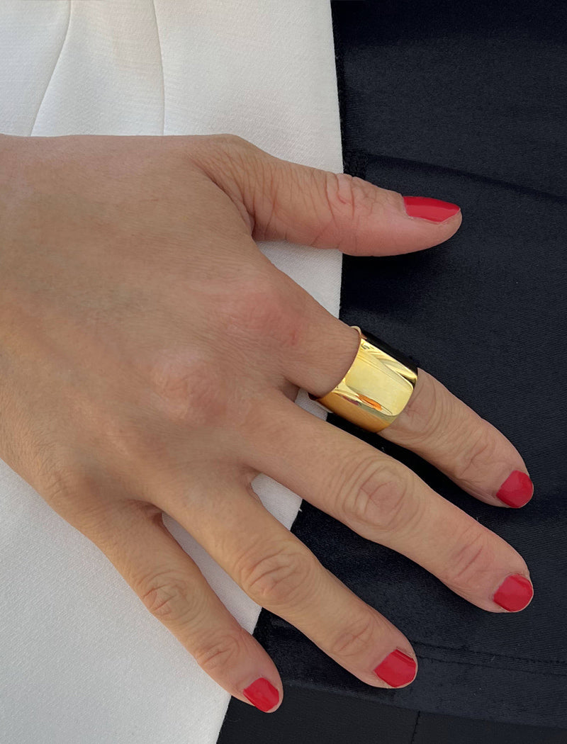 RICH Chunky Wide Cigar Band Ring
