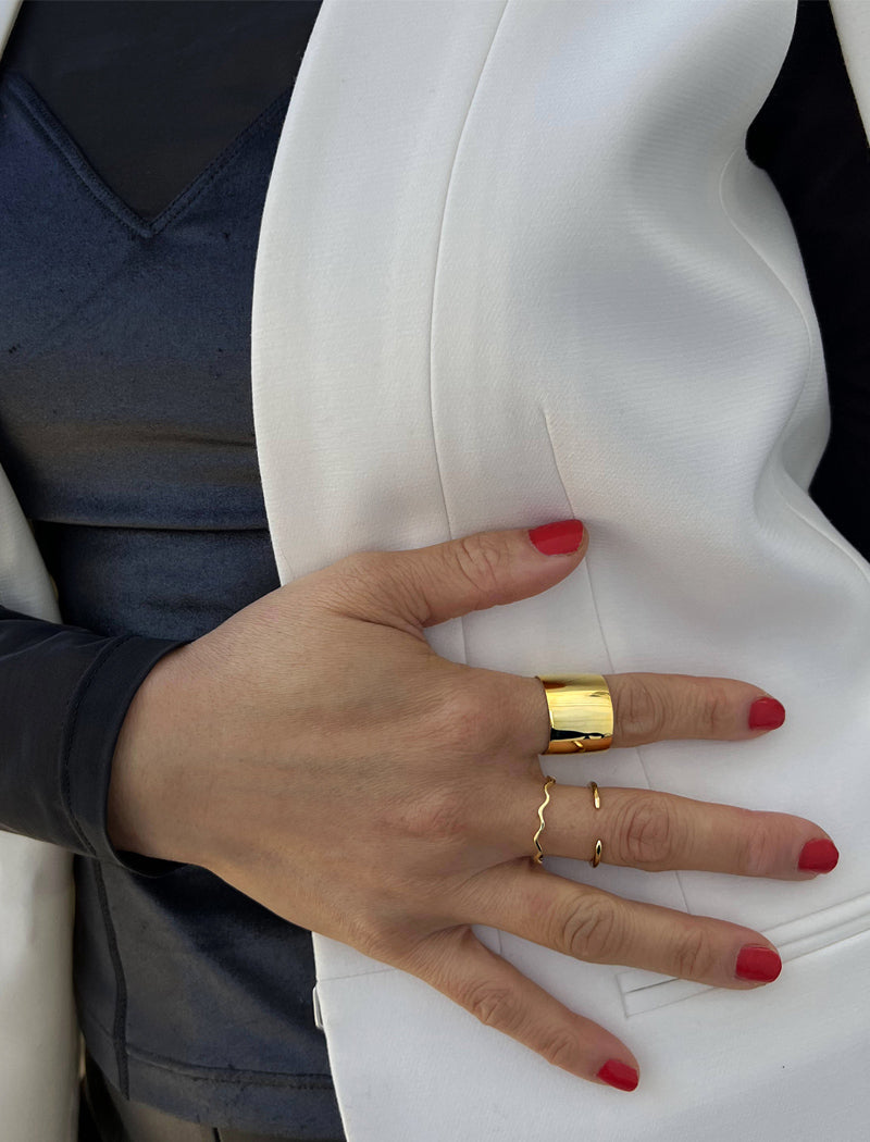 RICH Chunky Wide Cigar Band Ring