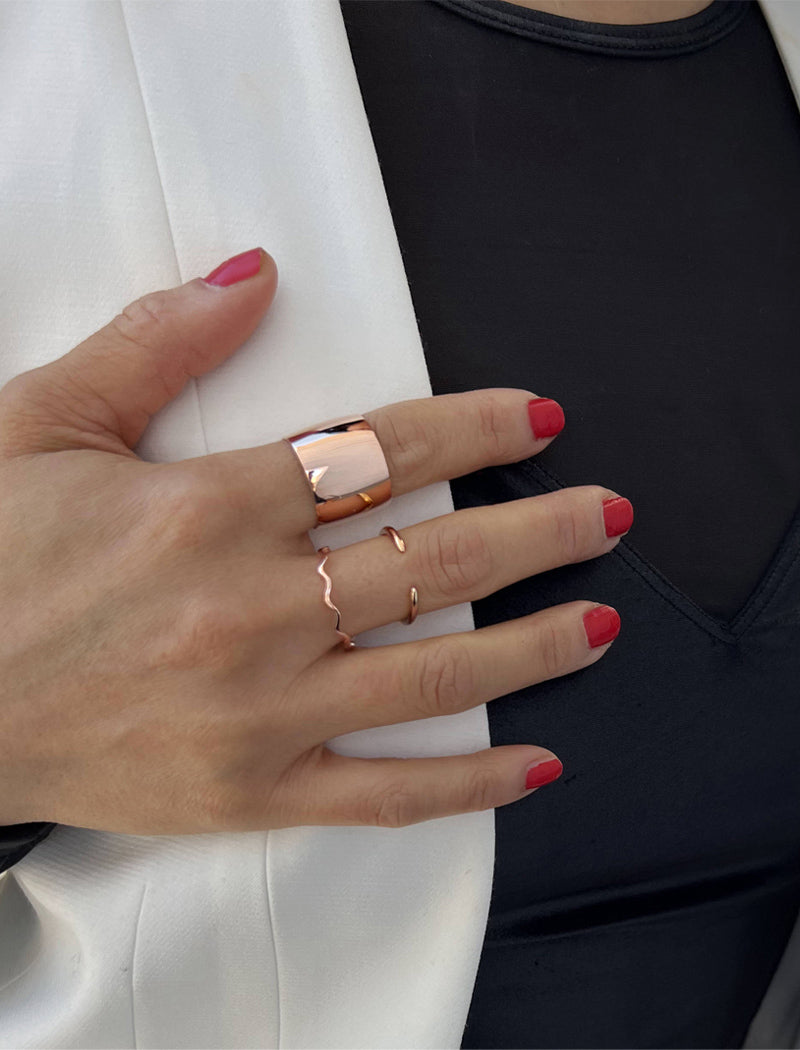 RICH Chunky Wide Cigar Band Ring