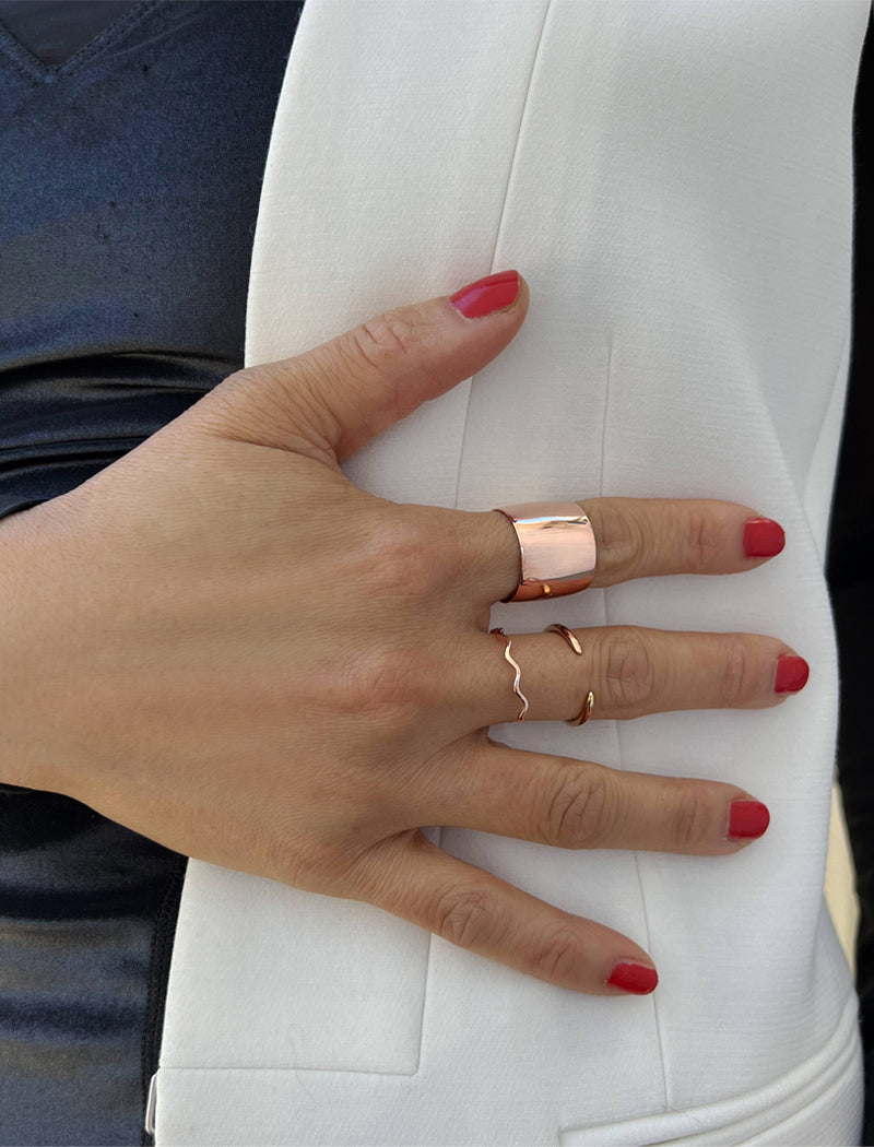 RICH Chunky Wide Cigar Band Ring