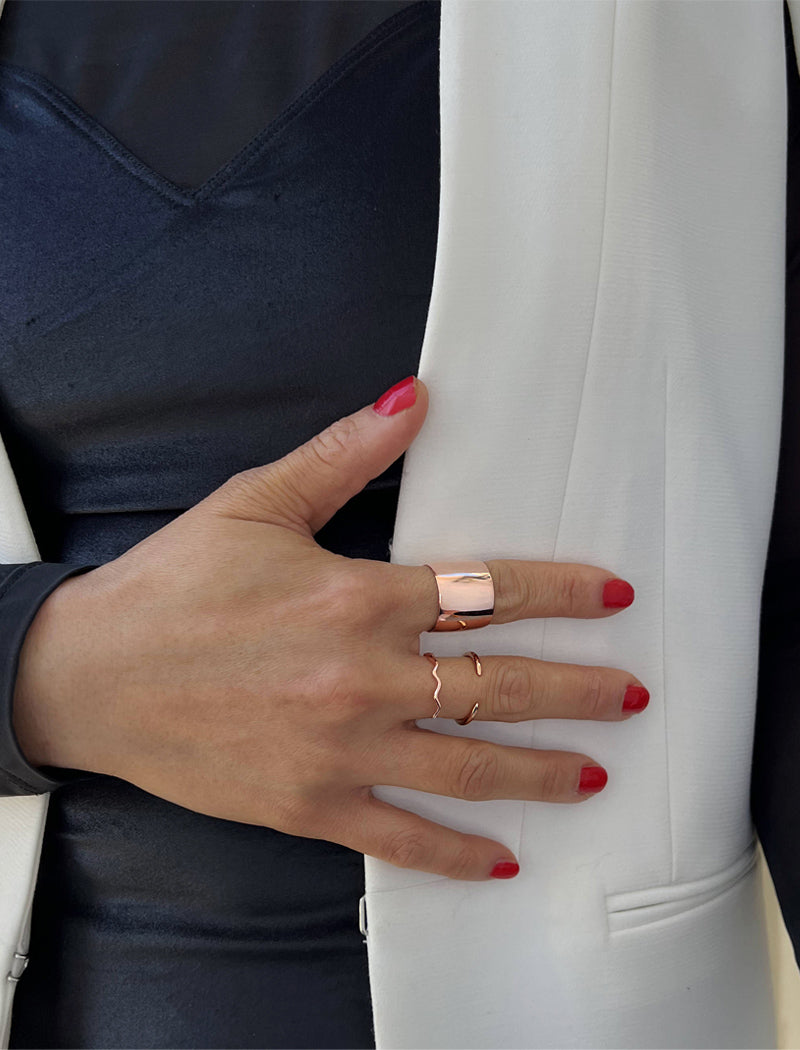 RICH Chunky Wide Cigar Band Ring
