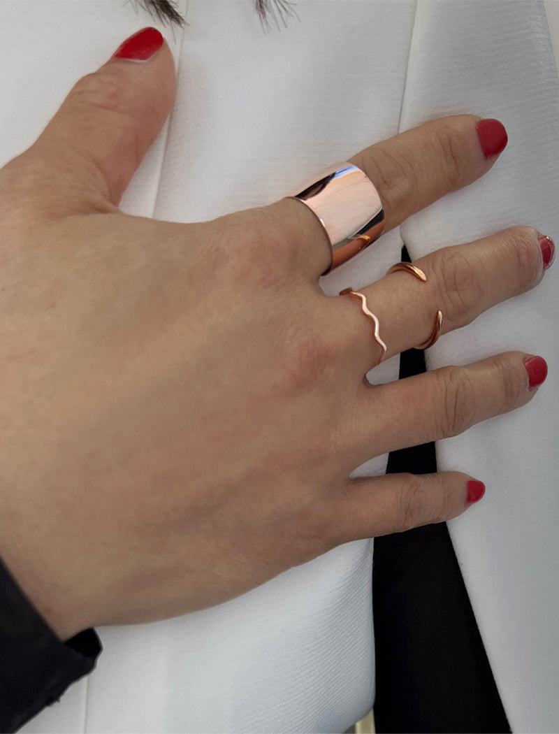 RICH Chunky Wide Cigar Band Ring