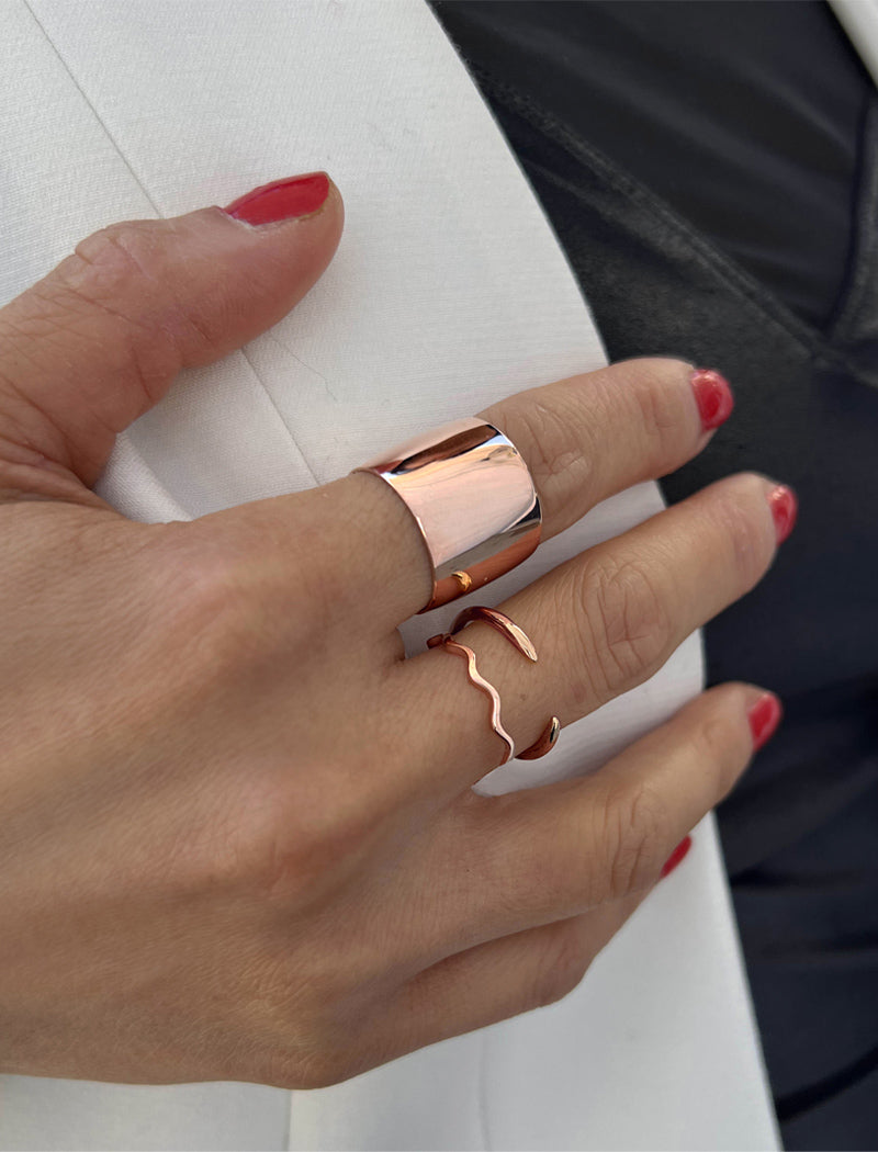RICH Chunky Wide Cigar Band Ring