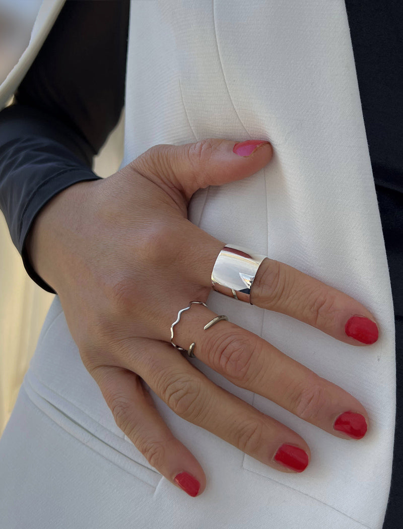 RICH Chunky Wide Cigar Band Ring