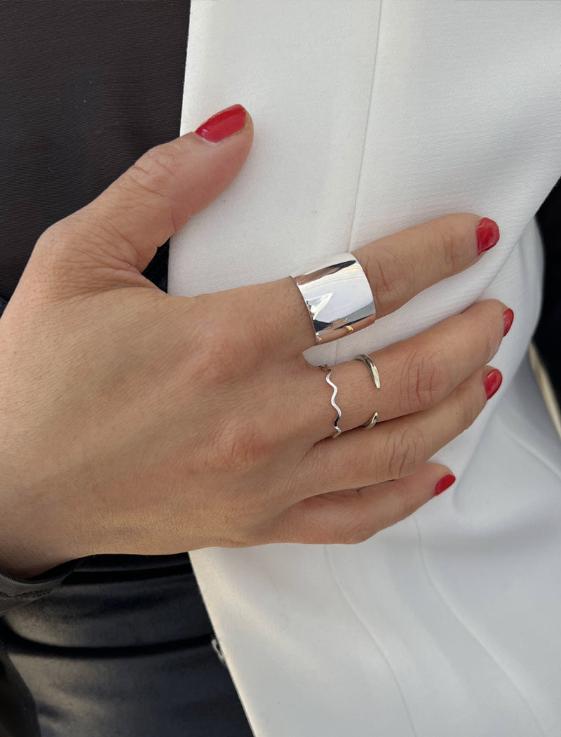 RICH Chunky Wide Cigar Band Ring