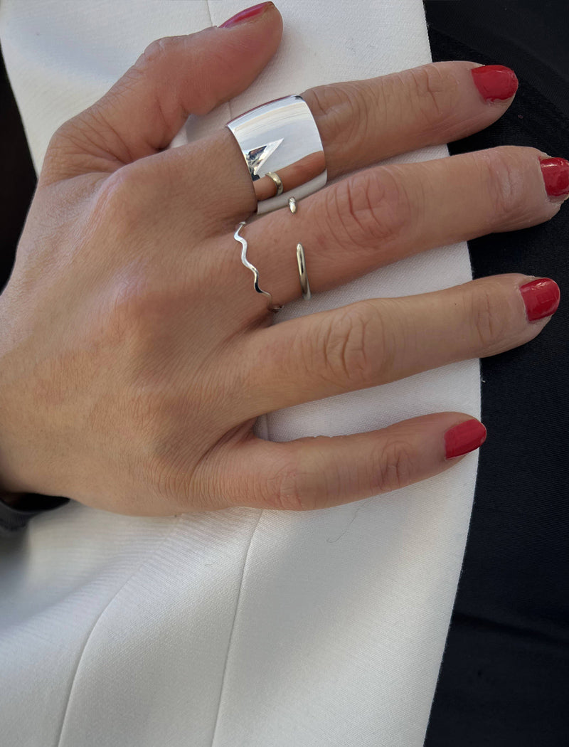 RICH Chunky Wide Cigar Band Ring