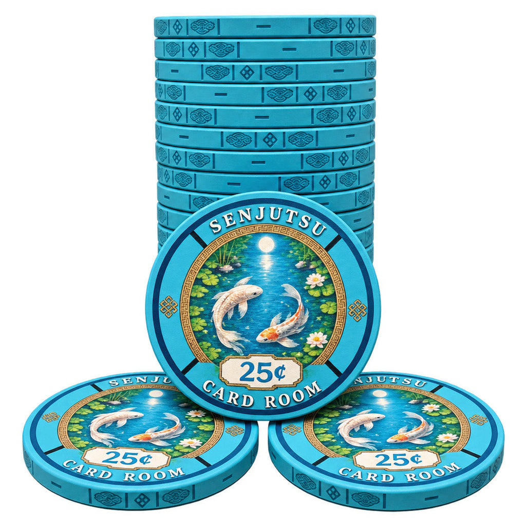 Senjutsu Card Room Ceramic Poker Chips - Pack of 25