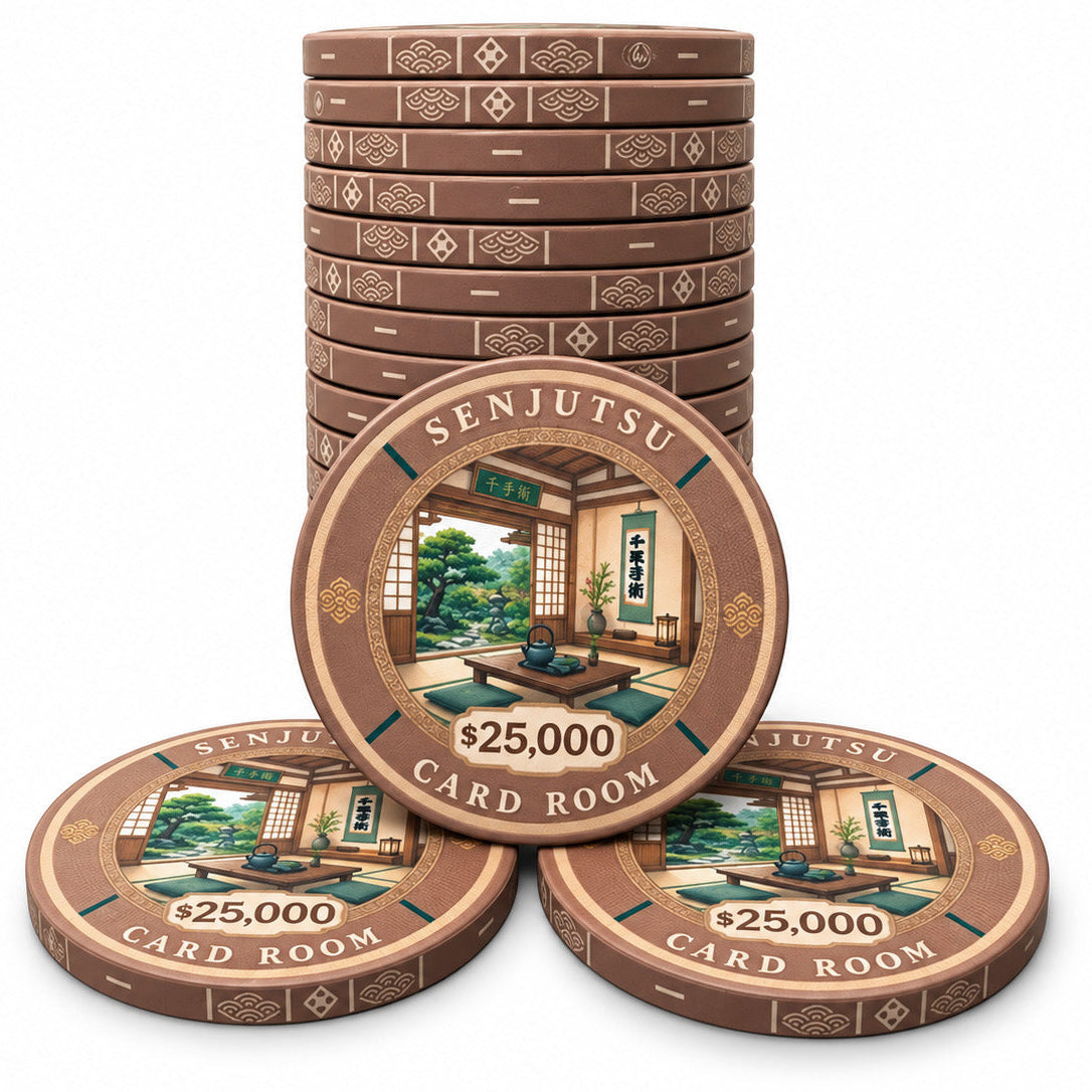 Senjutsu Card Room Ceramic Poker Chips - Pack of 25