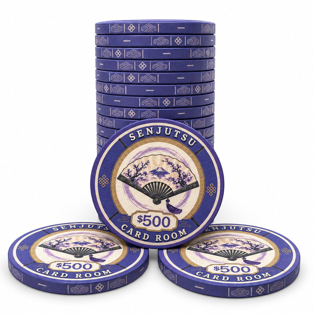 Senjutsu Card Room Ceramic Poker Chips - Pack of 25