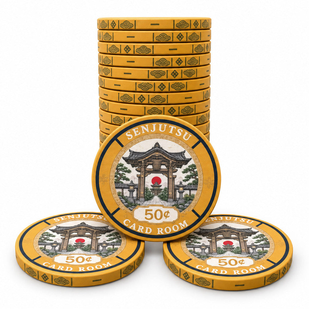 Senjutsu Card Room Ceramic Poker Chips - Pack of 25