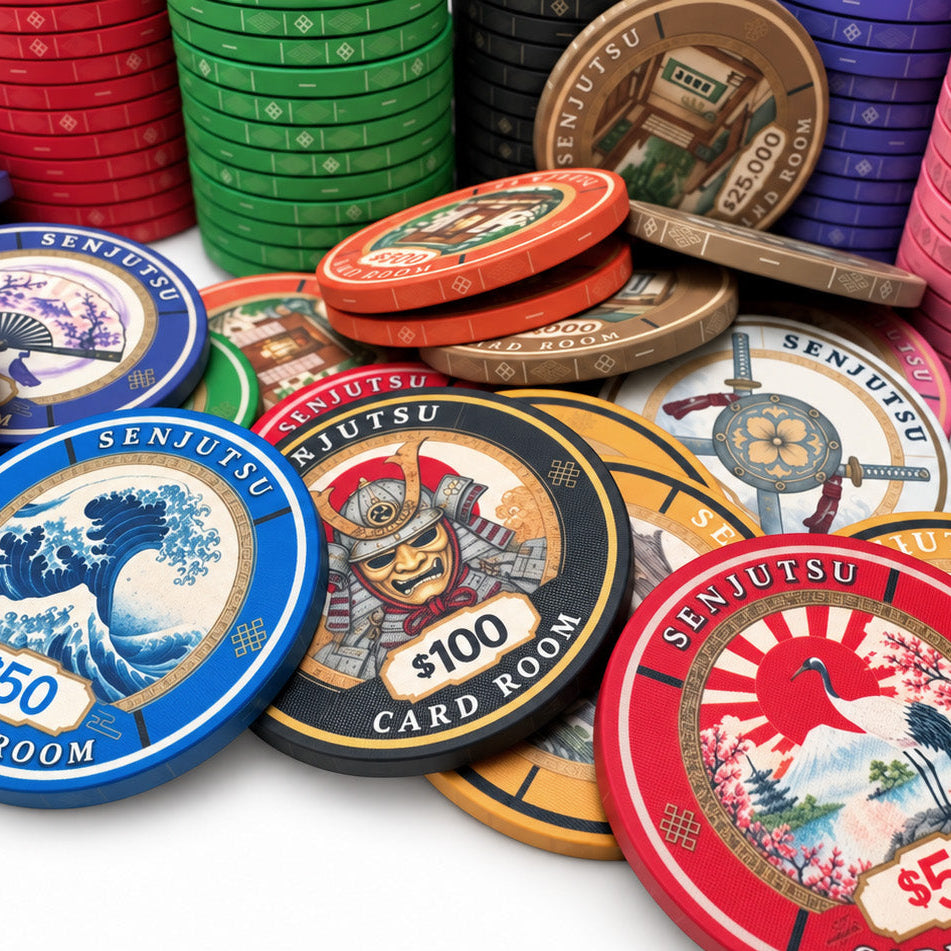Senjutsu Card Room Ceramic Poker Chips - Pack of 25