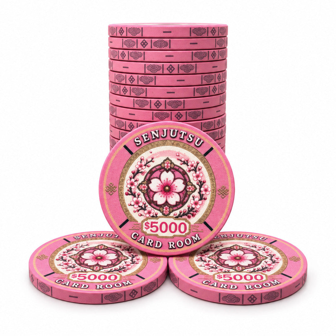 Senjutsu Card Room Ceramic Poker Chips - Pack of 25