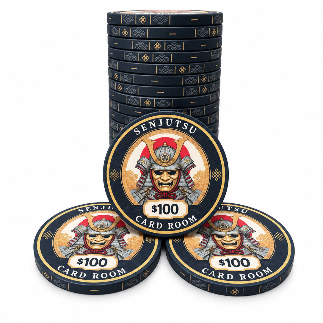 Senjutsu Card Room Ceramic Poker Chips - Pack of 25