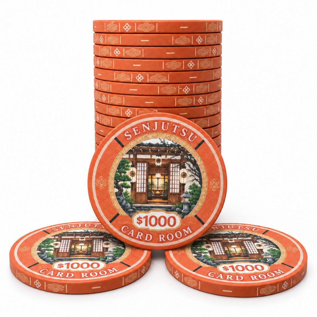 Senjutsu Card Room Ceramic Poker Chips - Pack of 25
