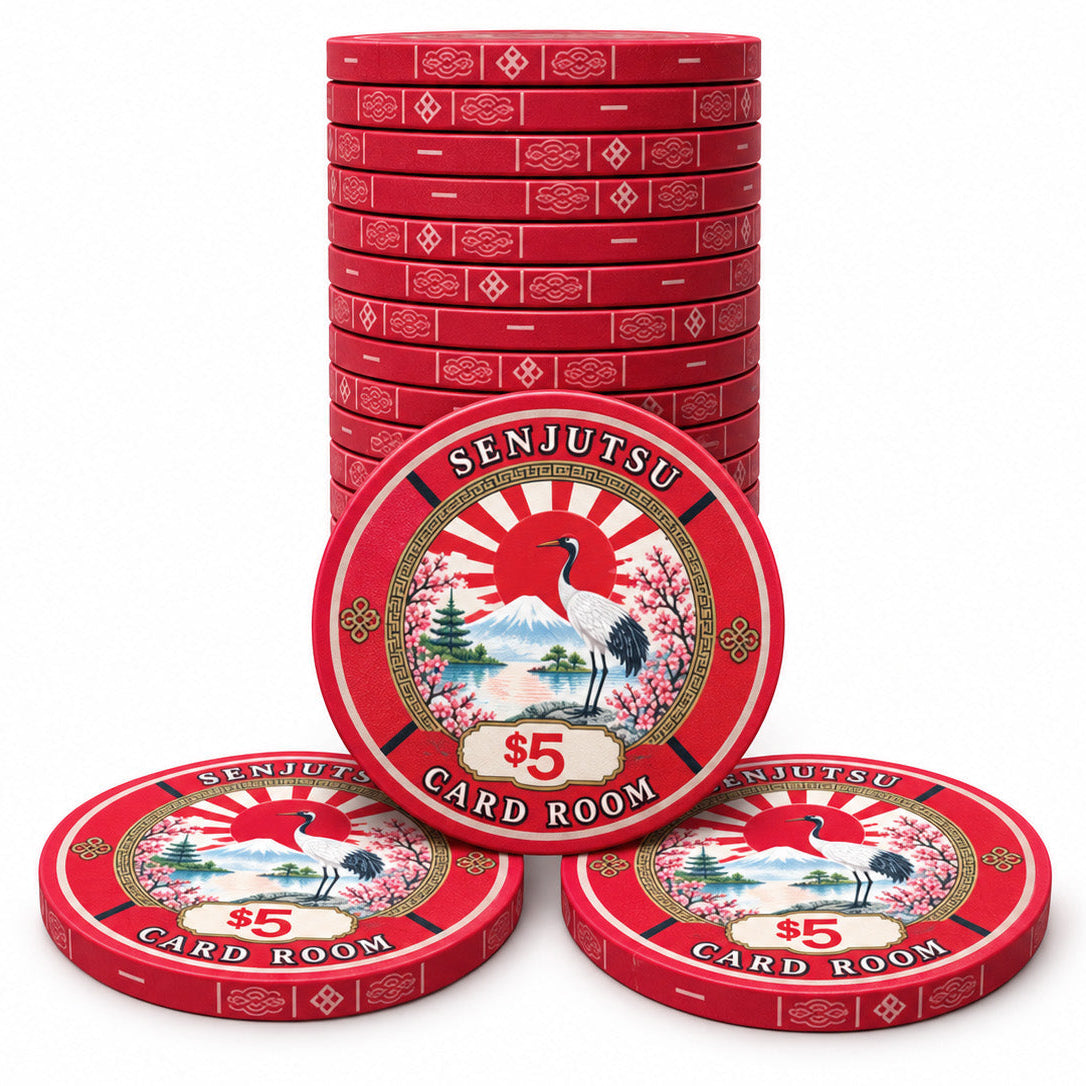 Senjutsu Card Room Ceramic Poker Chips - Pack of 25