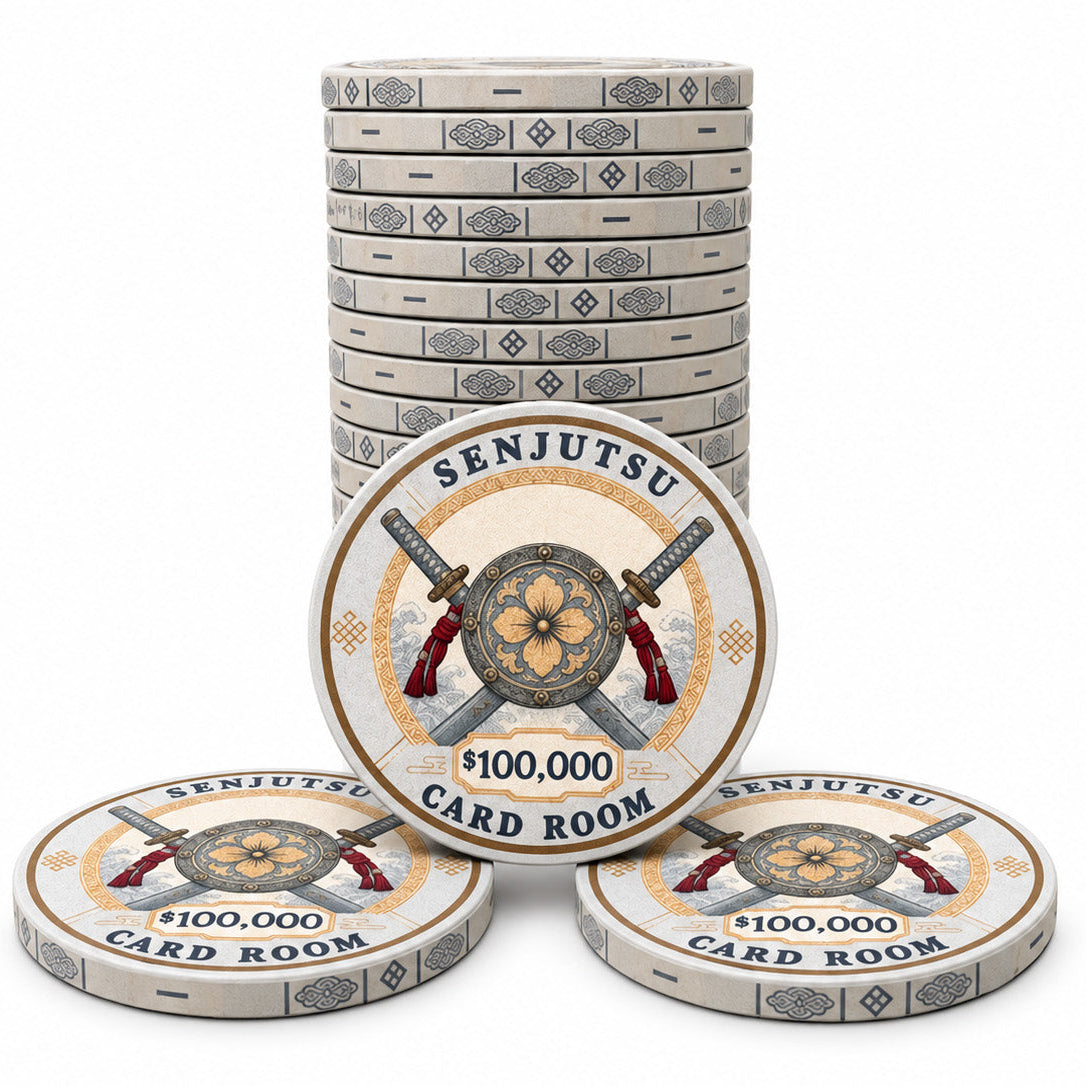 Senjutsu Card Room Ceramic Poker Chips - Pack of 25