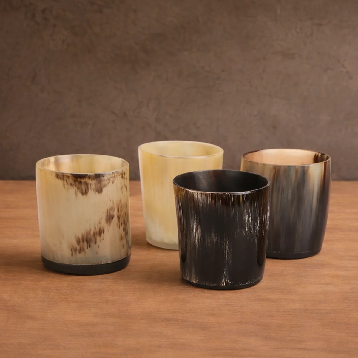 Buffalo Horn Whiskey Shot Glasses 6.5 oz - (Pack of 2)