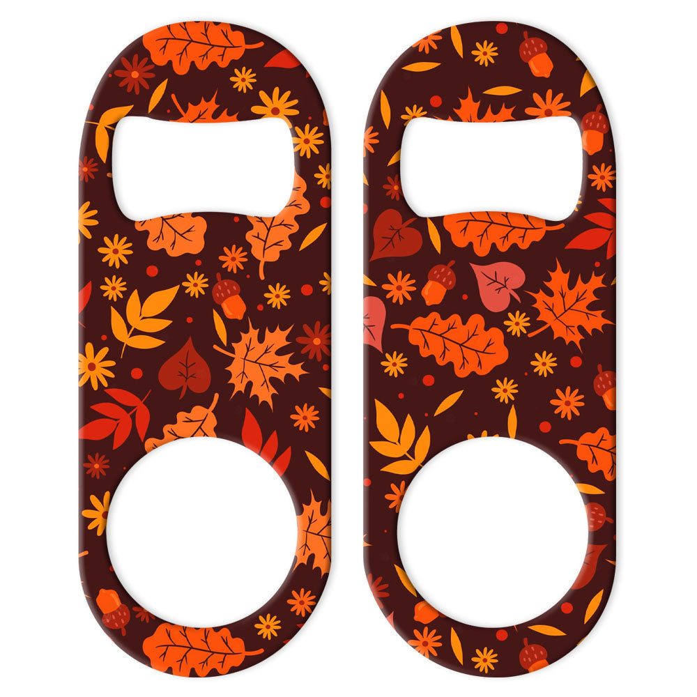 Autumn Pattern Mini Bottle Openers - Sold in Packs of 3 or Individually