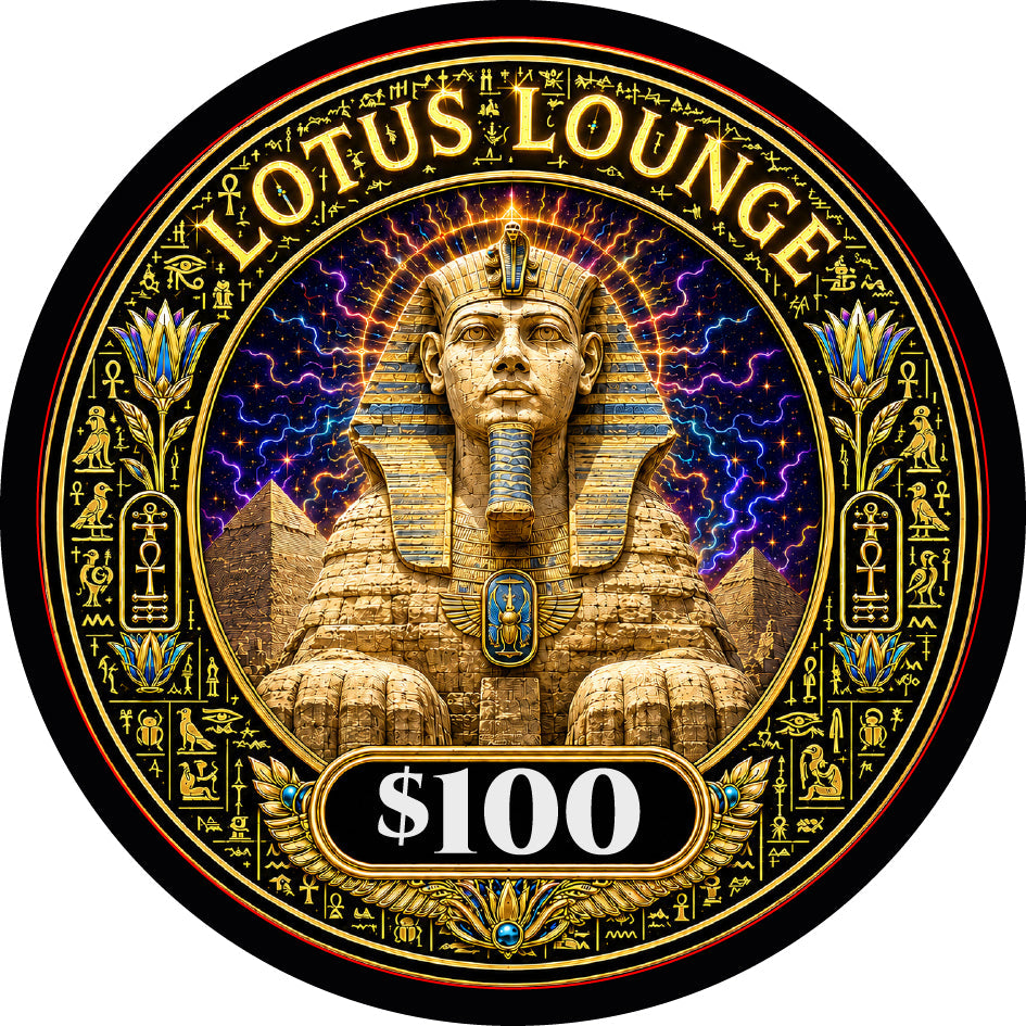 Lotus Lounge Ceramic Poker Chips - Pack of 25