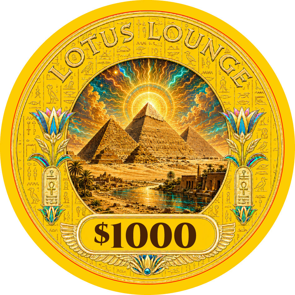 Lotus Lounge Ceramic Poker Chips - Pack of 25