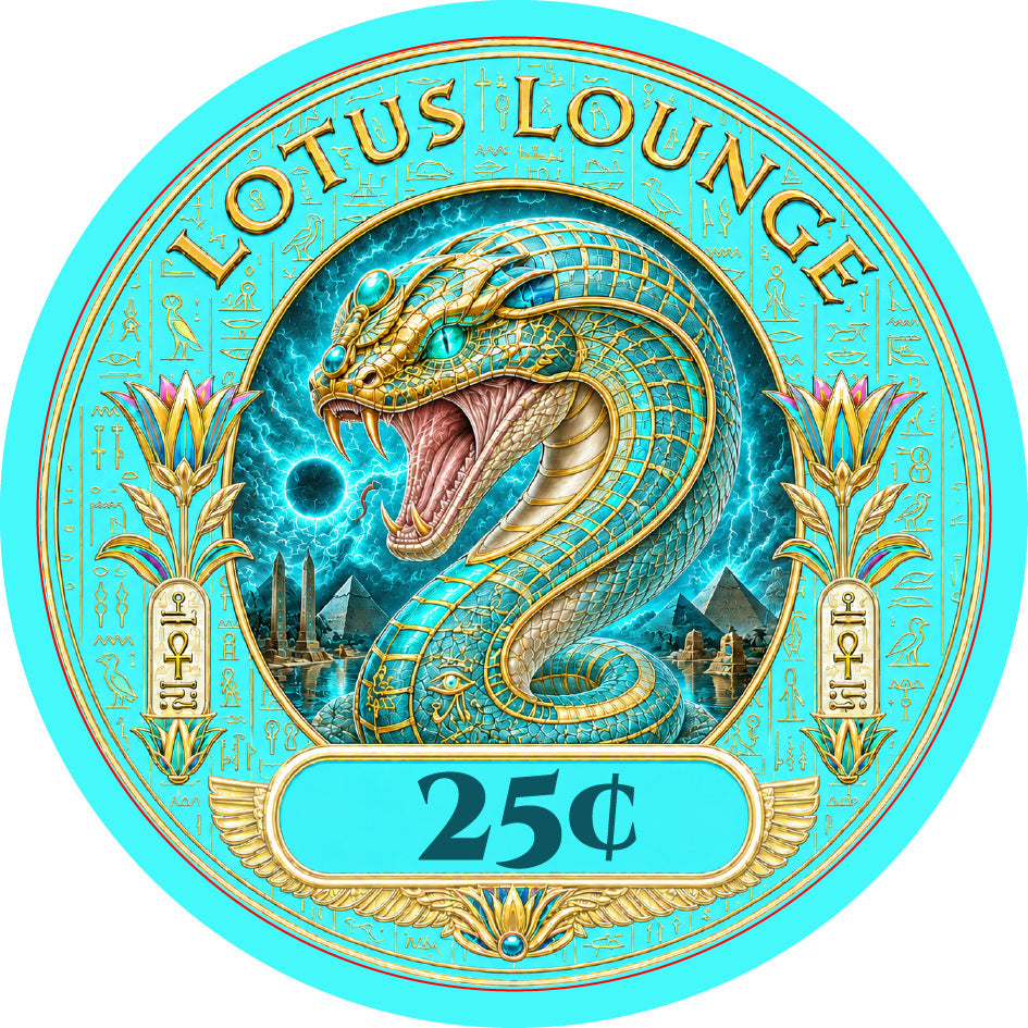 Lotus Lounge Ceramic Poker Chips - Pack of 25