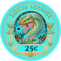 Lotus Lounge Ceramic Poker Chips - Pack of 25
