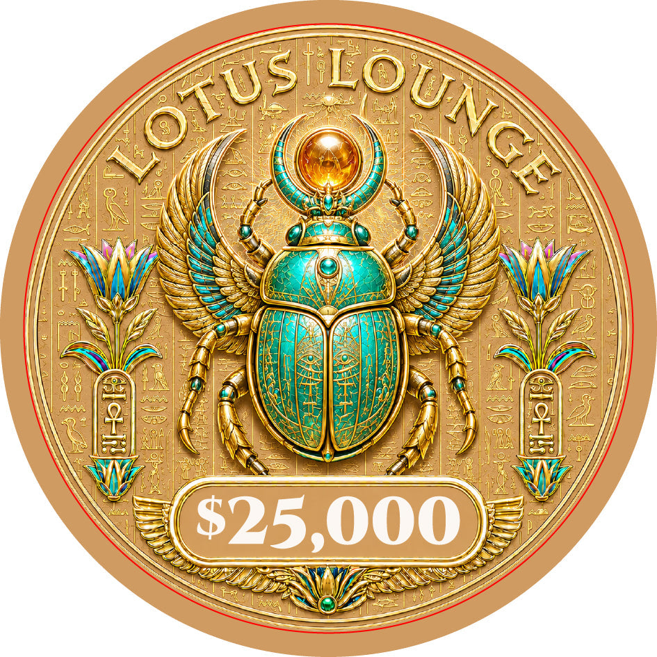Lotus Lounge Ceramic Poker Chips - Pack of 25