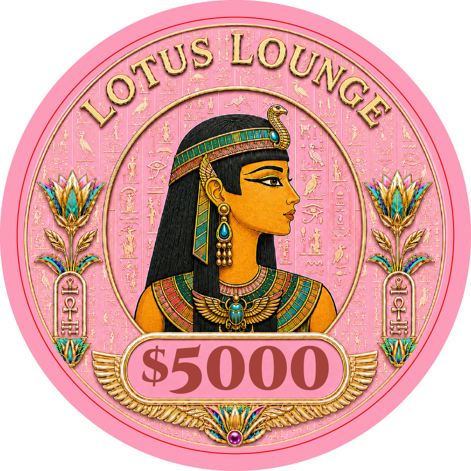 Lotus Lounge Ceramic Poker Chips - Pack of 25
