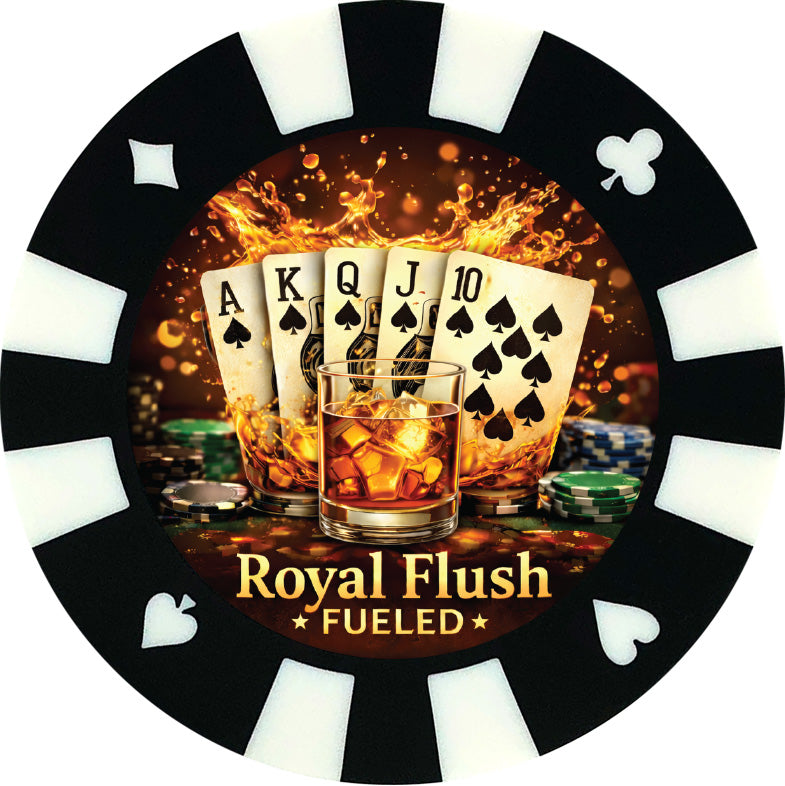 Poker Chip Drink Coasters – Giant Casino-Style Poker Coasters