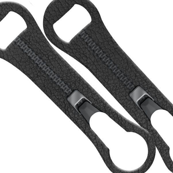 V-ROD® BOTTLE OPENER - Black Leather Zipper